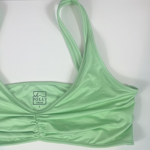 Ohpolly mint ruched scoop neck bikini top 🌱 - Picture 4 of 6